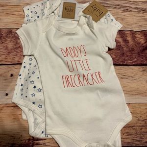NWT Rae Dunn 2pc onesie set 6-9 months